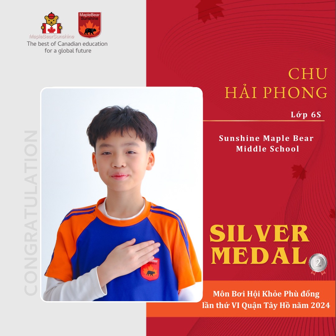 Chu Hải Phong lớp 6s SMBers đạt huy chương bạc