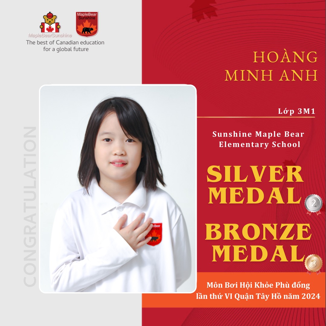 Hoàng Minh Anh lớp 3M1 SMBers đạt huy chương bạc và đồng